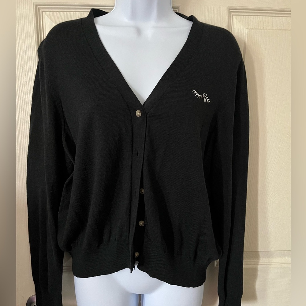 POPSUGAR Black Cardigan XXL